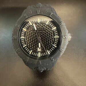Versace Versus Black Silicone Lion Head Watch (Model VSPOY2318) - New Battery!!!